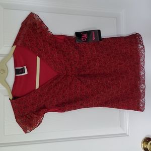 Wrapper burgundy short sleeve tee Medium